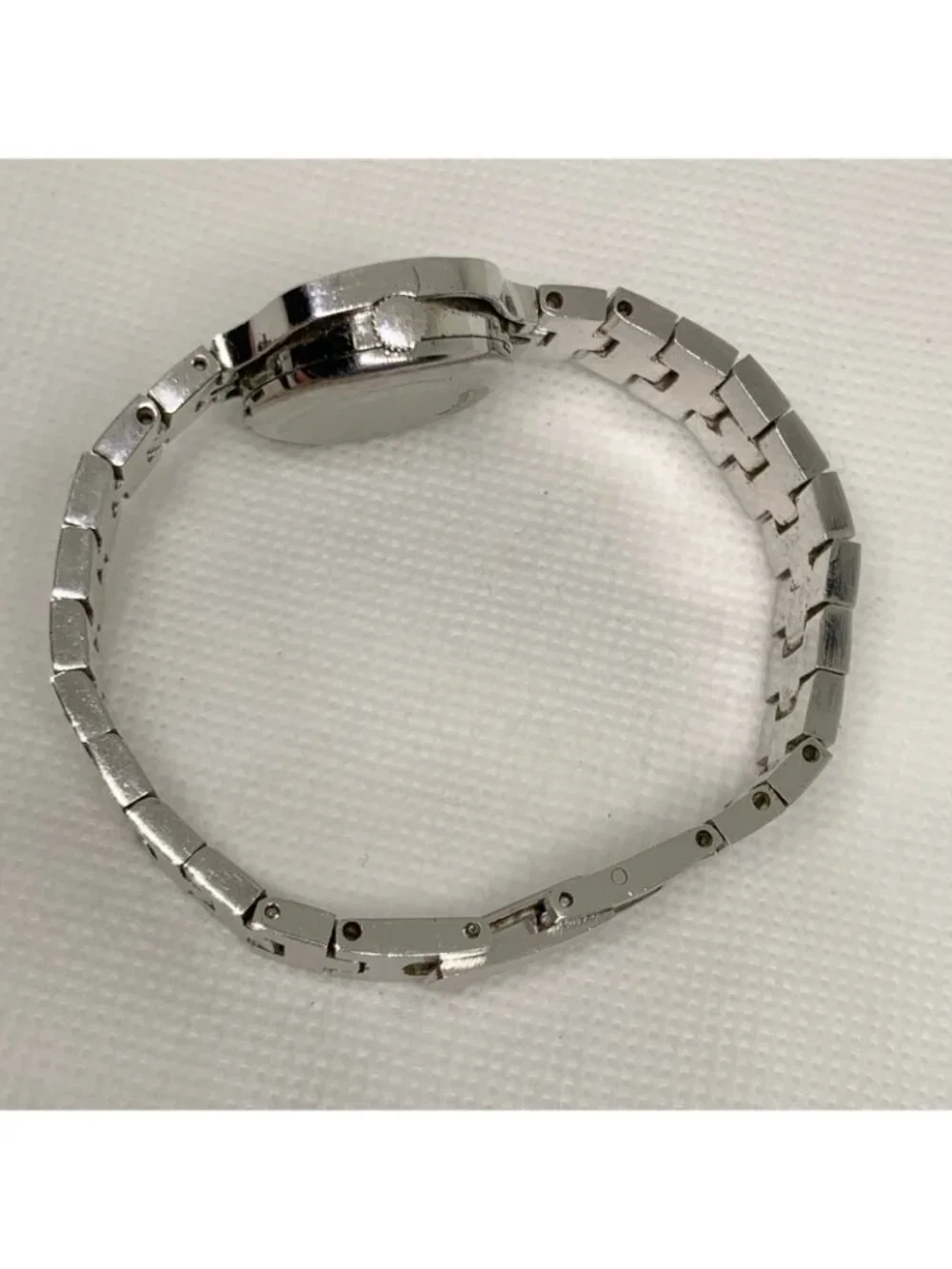 Vintage Helbros Electronic women's watch silver tone 29mm bracelet 6.5” running